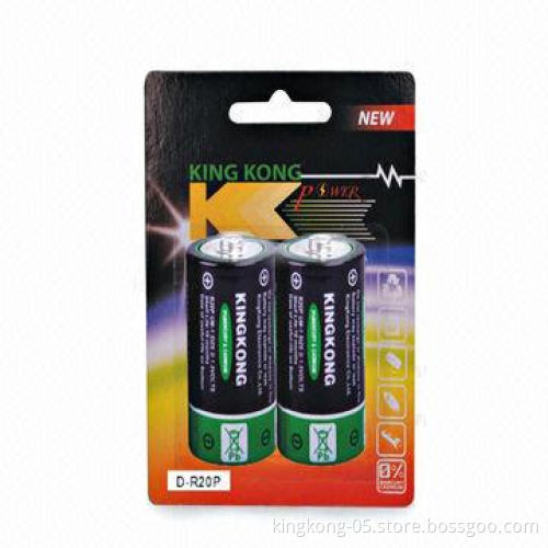 D Size Carbonic Dry Battery with 1.5V Voltage and Discharge Time of 600/700 Minutes
